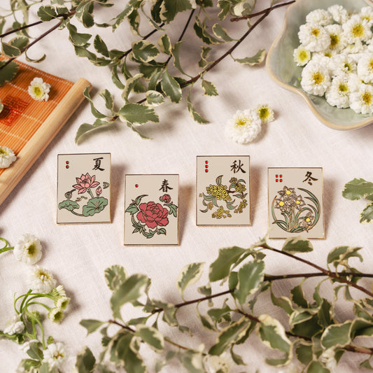 The Seasons Mahjong Pin Set 春夏秋冬
