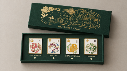 The Four Gentlemen Mahjong Pin Set 梅蘭菊竹