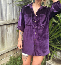 Load image into Gallery viewer, Violet Velvet Shirt
