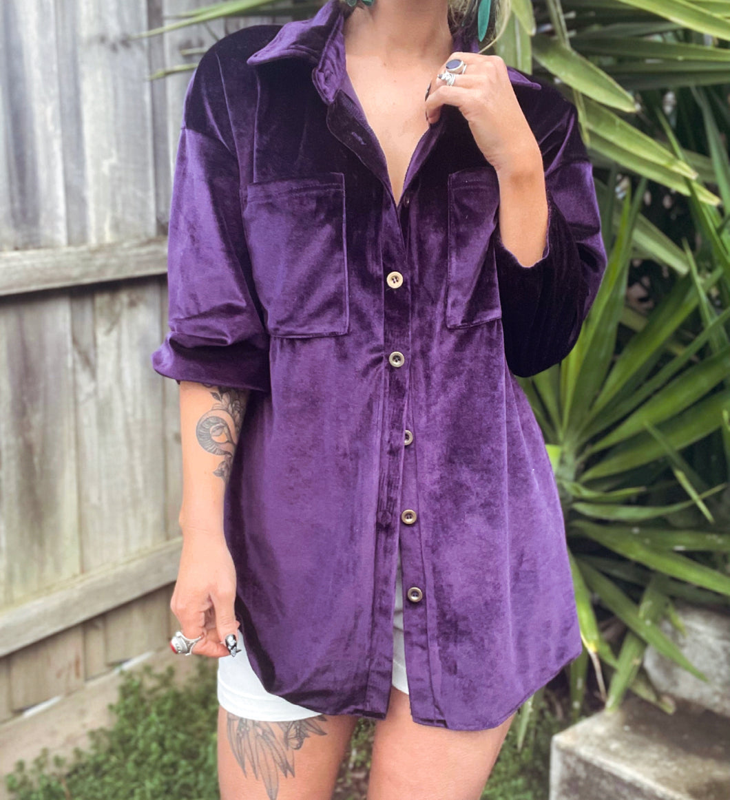 Violet Velvet Shirt