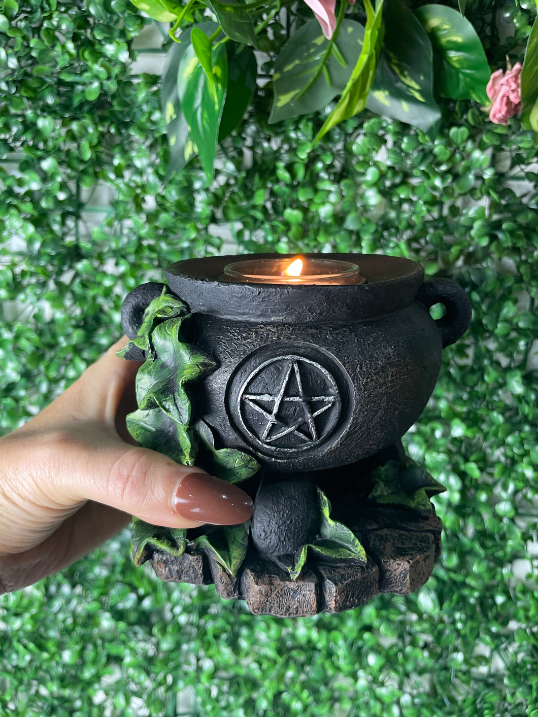Cauldron Candle Holder
