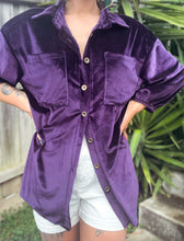 Load image into Gallery viewer, Violet Velvet Shirt

