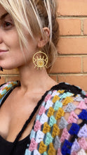 Load image into Gallery viewer, SALE Daisy “Woke” Hoop earrings
