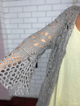 Load image into Gallery viewer, Jolene Grey Crochet Cardi
