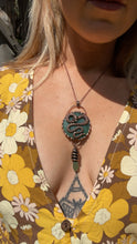 Load image into Gallery viewer, Snake pendant Aventurine crystal necklace
